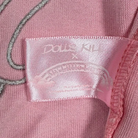 Dolls Kill My Little Pony Velour Cropped Track Jacket Women's M Pink Rhinestone - Picture 6 of 14
